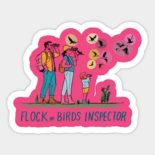 Flock of Bird Inspector Sticker